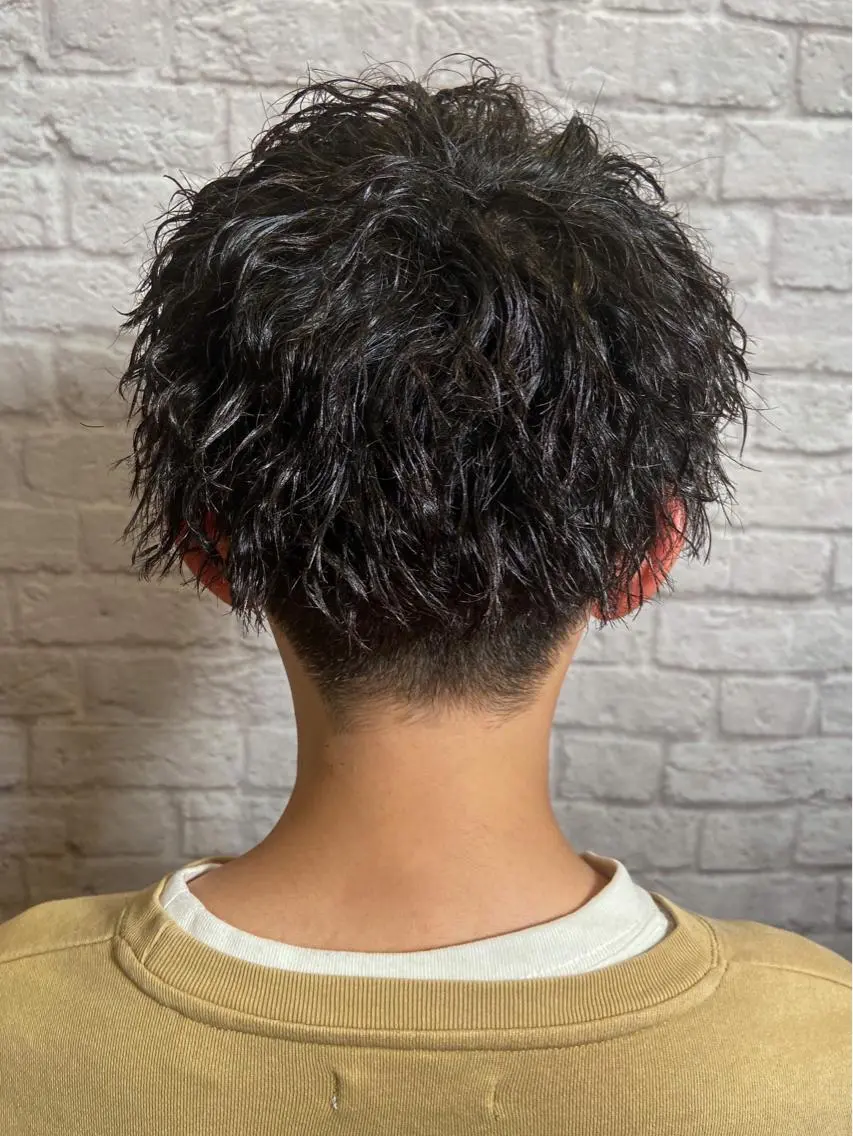 ショート パーマ メンズ カット パーマ 💈メンズ特化 副店長松浦一聖💈のヘアスタイル