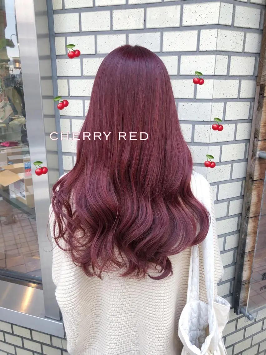 ロング カラー ブリーチ ケアブリーチ レッドカラー 韓国ヘア得意❤︎森澤 悠佳のヘアスタイル
