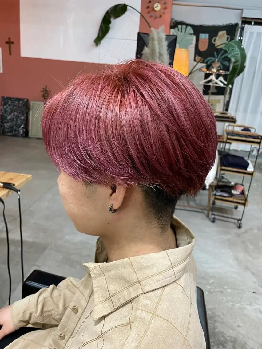 ショート ヘアカラー 問屋町chapter 日笠快生のヘアスタイル