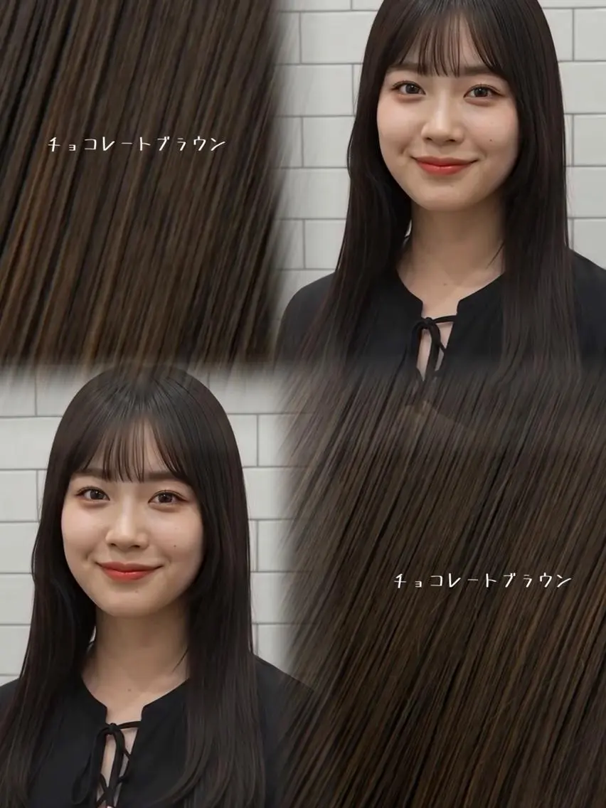 セミロング カラー ブラウンカラー チョコレートブラウン 新田 悠誠のヘアスタイル