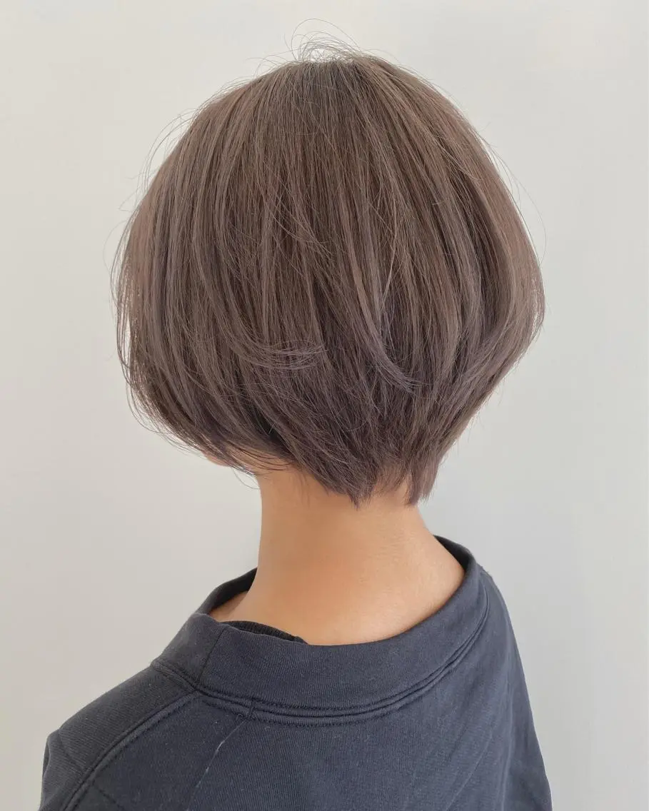 ショート アッシュ アッシュグレー ୨୧柔らかいカラー nozomi ୨୧のヘアスタイル