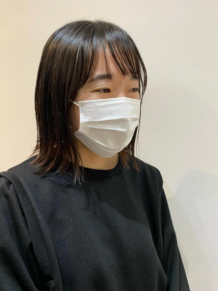 ミディアム パーマ ミディアムパーマ ボブ ハイライト 髪質改善 韓国風ヘア 大人かわいい×艶髪 🤍塩川のヘアスタイル