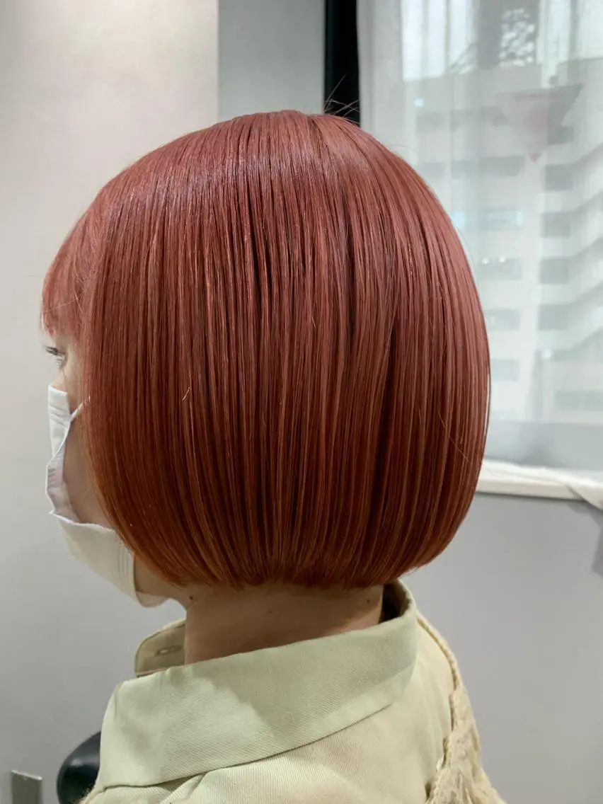 ミディアム カラー パーマ ボブパーマコテ巻き風 パーマNo1深江秀平のヘアスタイル