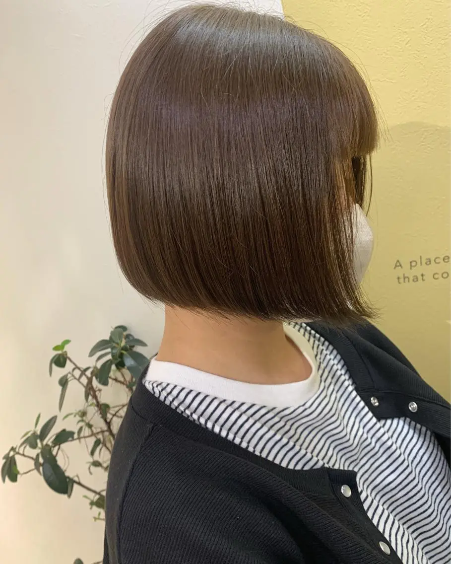 ショート カラー ボブ hubhair レイヤー/透明感のヘアスタイル