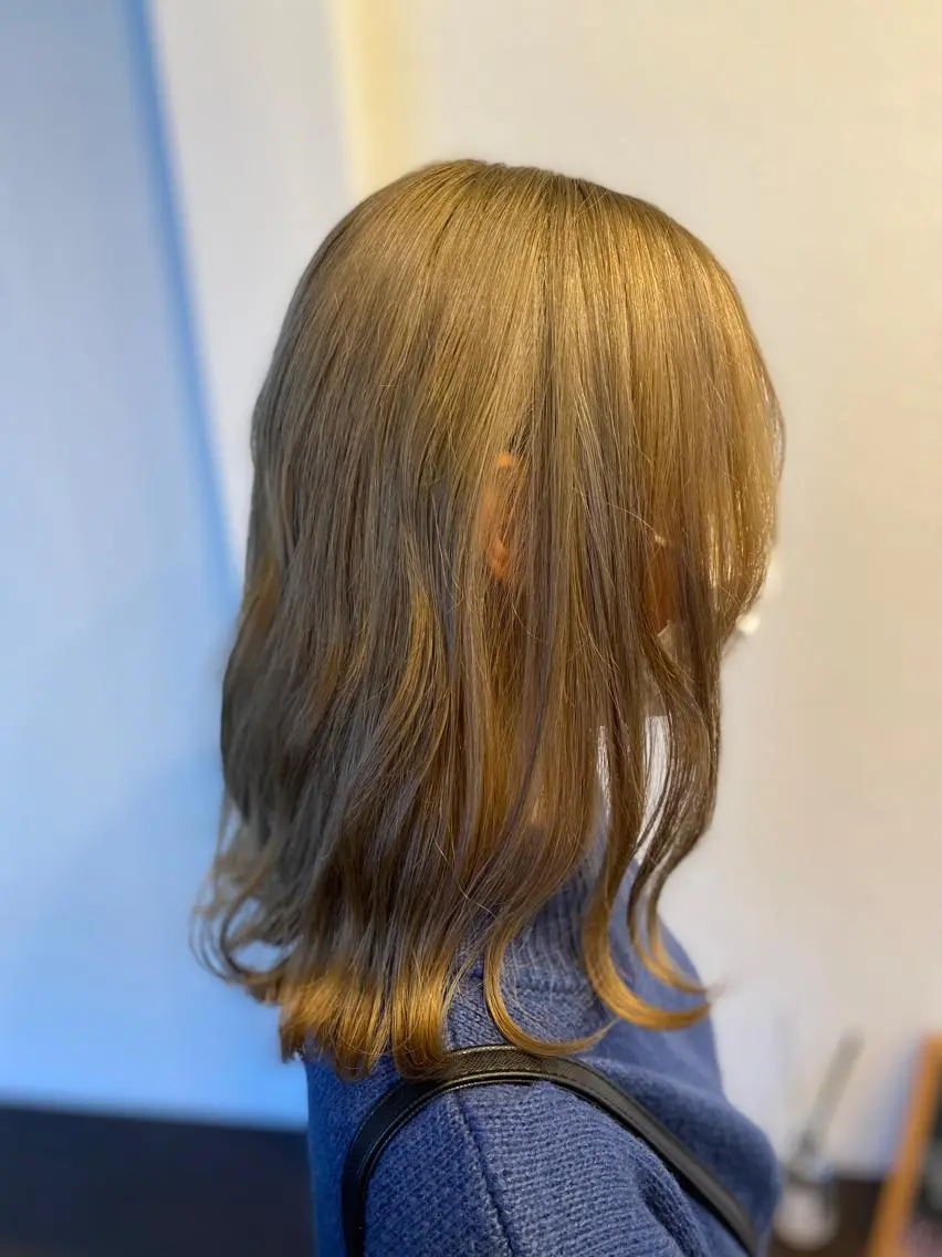 ミディアム カラー ヘアアレンジ カット ヘアカラー トリートメント DANY🦋名駅✂︎ 艶髪/透明感カラーのヘアスタイル