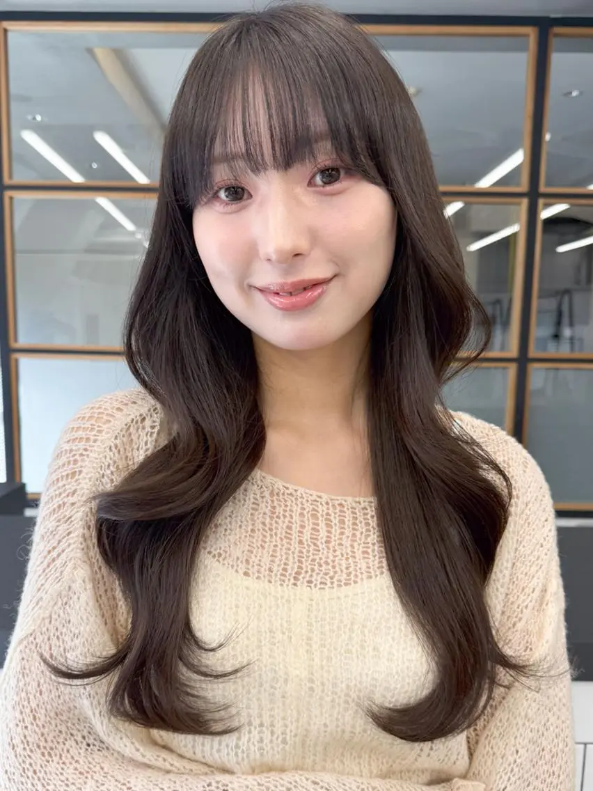 ロング カット トリートメント 🍒顔まわりカット/ 韓国/まなみ🍒のヘアスタイル