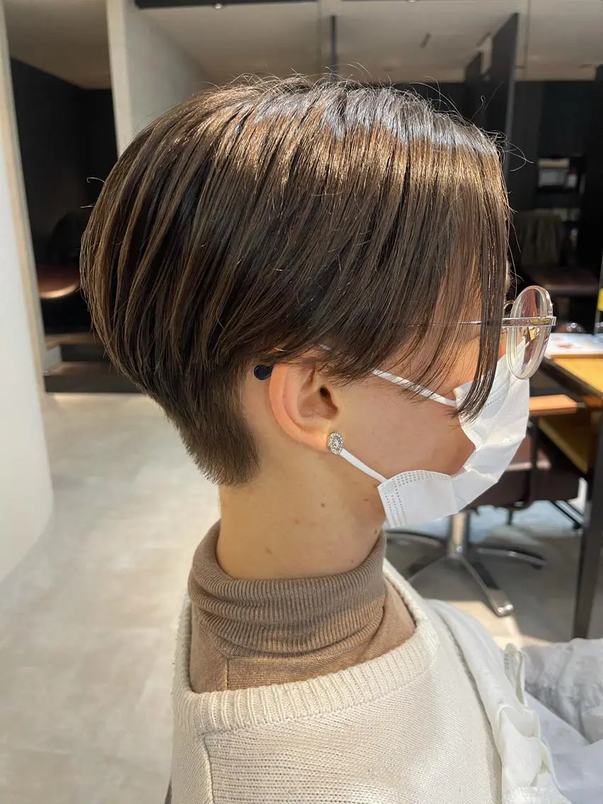 ショート ハンサムショート ショートヘア カット トリートメント m i k u n aのヘアスタイル
