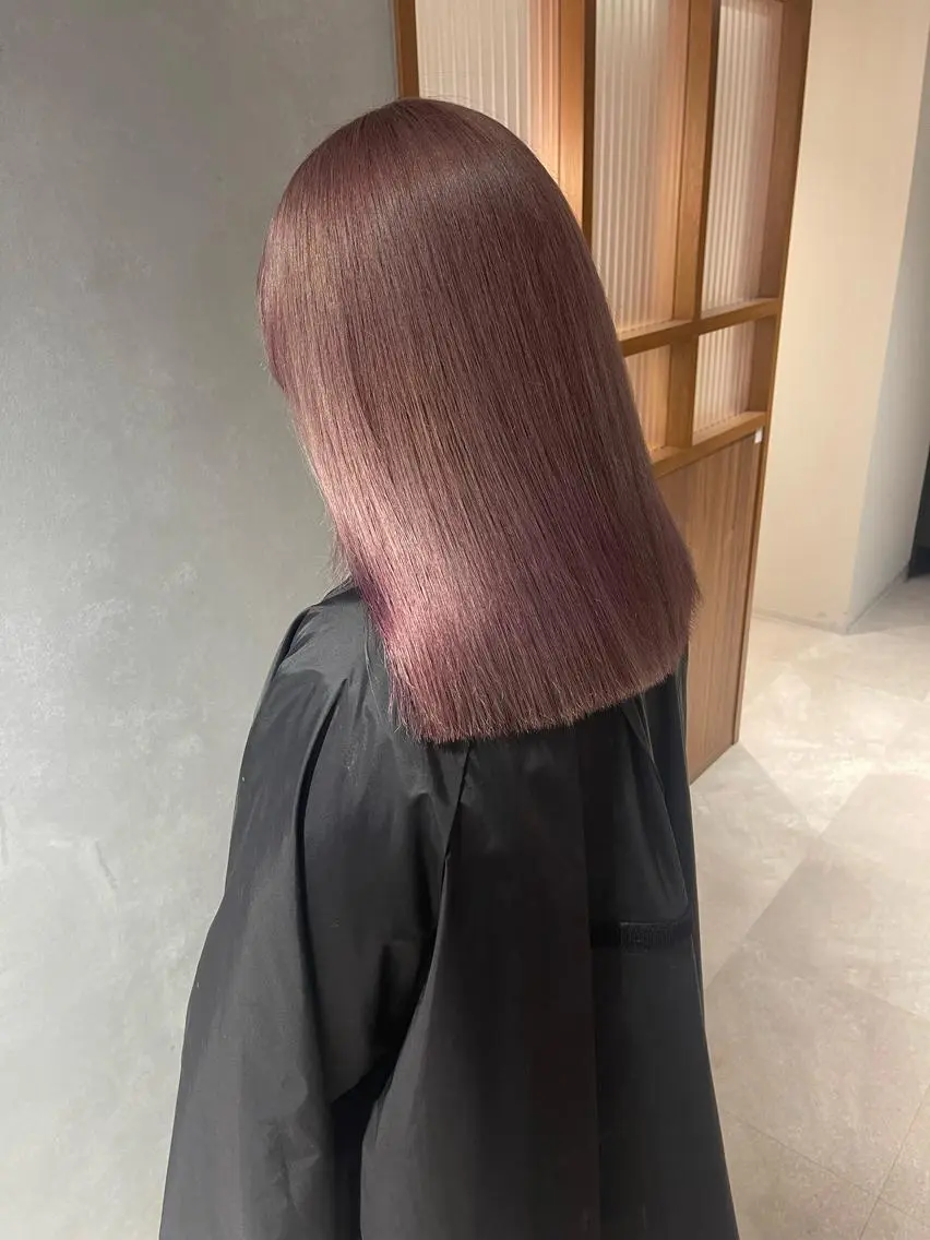 ロング カラー ヘアカラー トリートメント 店長 MANAMI 艶カラー／骨格ボブのヘアスタイル