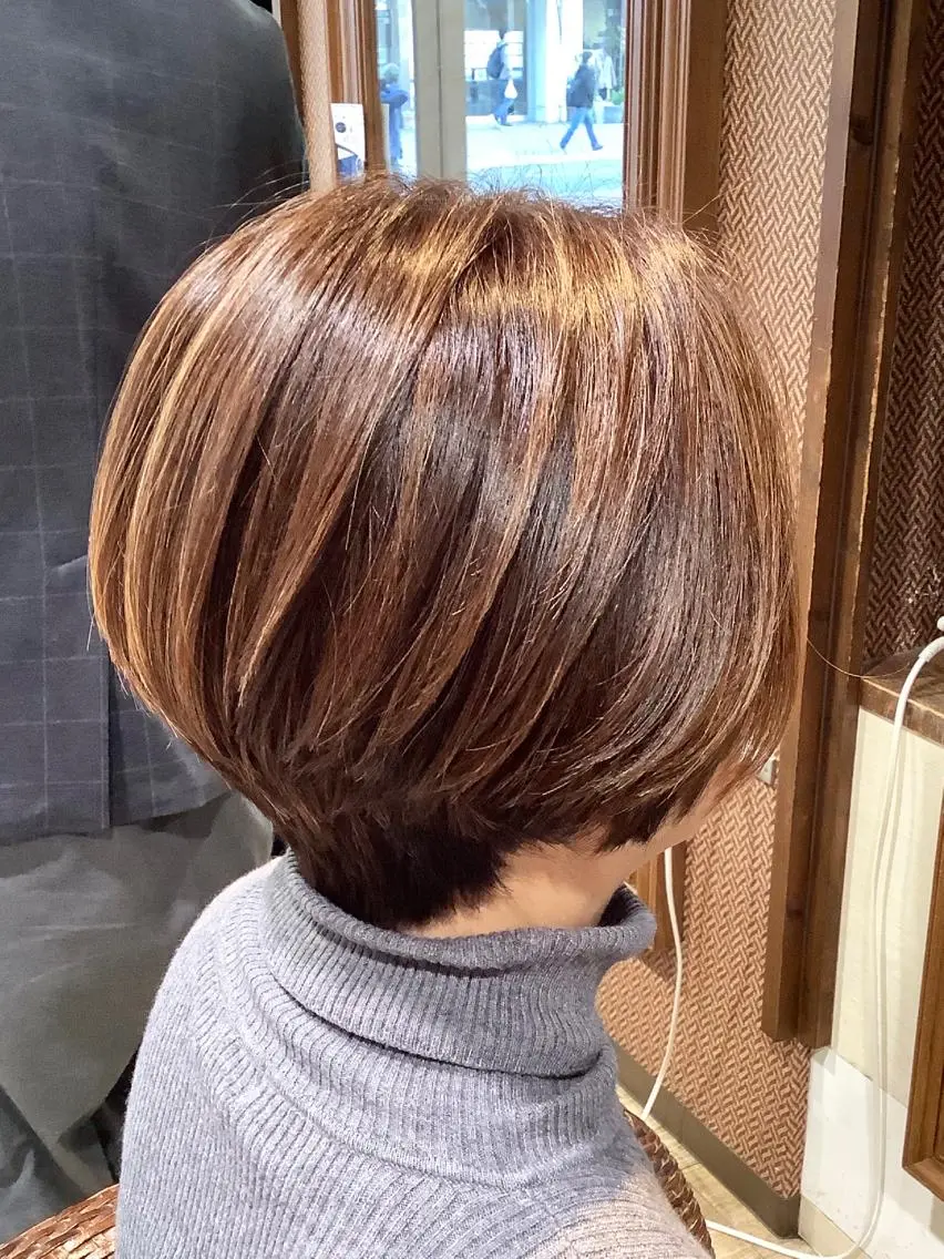 ショート カラー 髪質改善縮毛矯正 美容師✂️山崎竜二のヘアスタイル