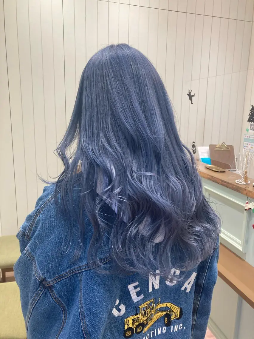 カラー ブルーカラー シルバー カット ヘアカラー むらたみずき /大宮ボブ、ショートのヘアスタイル
