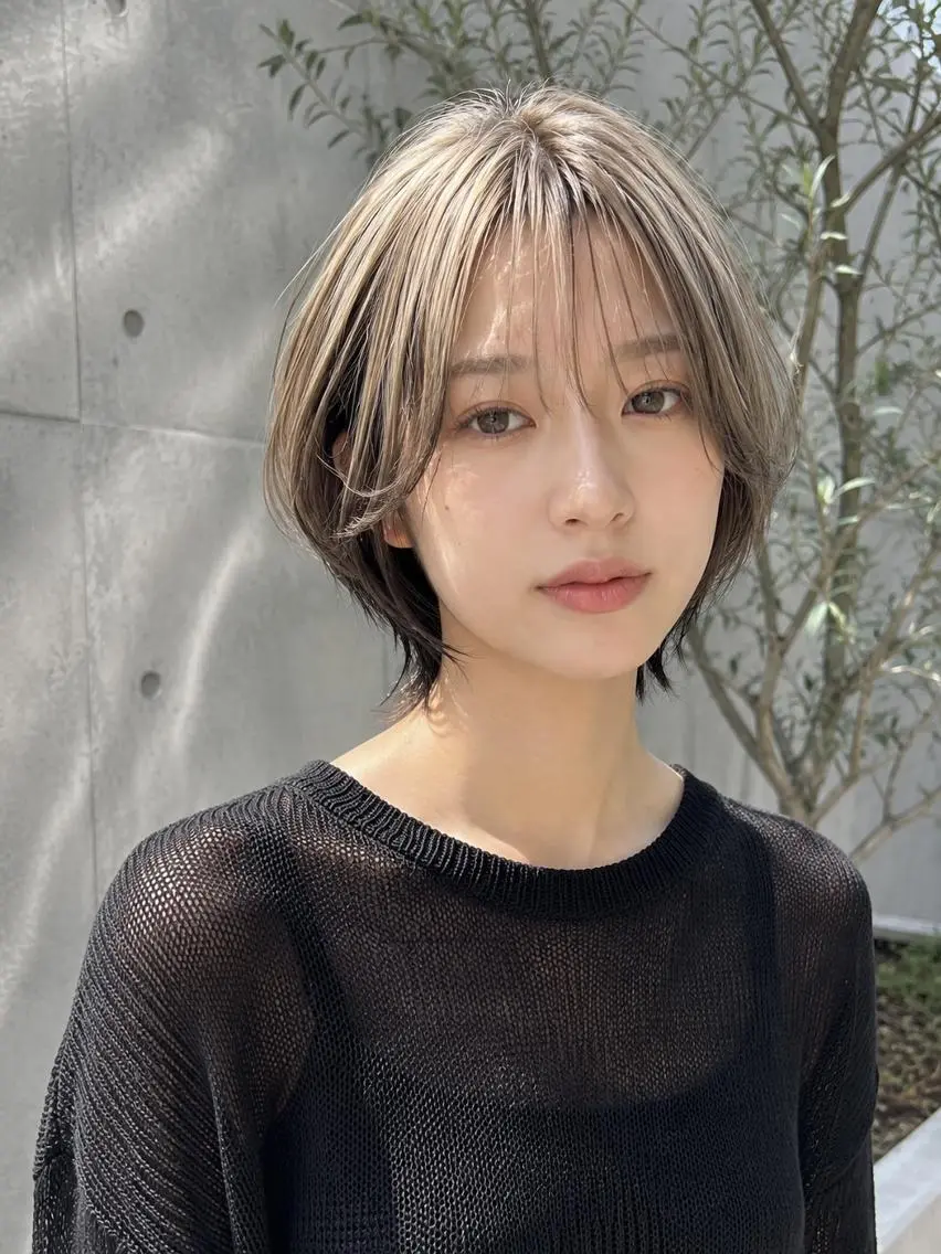 セミロング ヘアカラー ❄️透明感カラー❄️ メンズ✂️TOWAのヘアスタイル