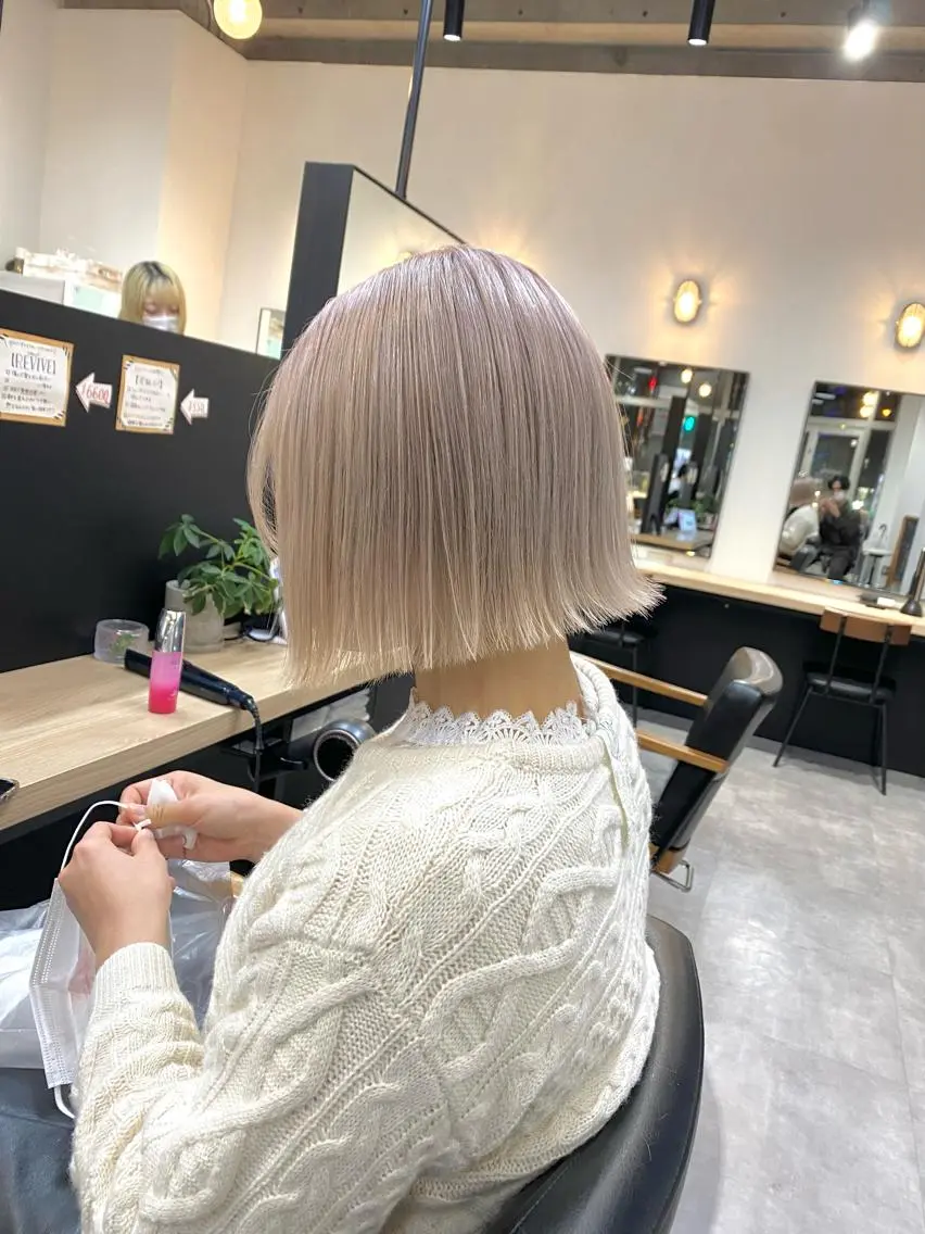 ショート ボブ ヘアカラー トリートメント 🍃ボブ&ショート 特化🍃髪質改善🍃のヘアスタイル