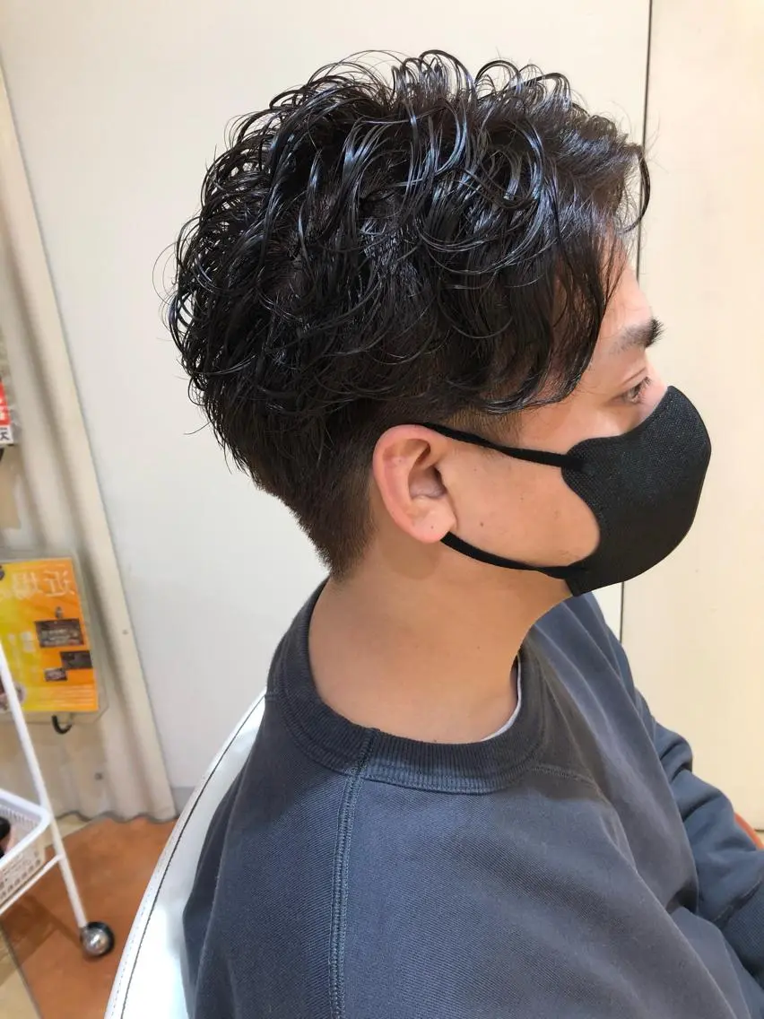 ショート パーマ メンズ カット パーマ 小林 優太 メンズパーマ✨のヘアスタイル