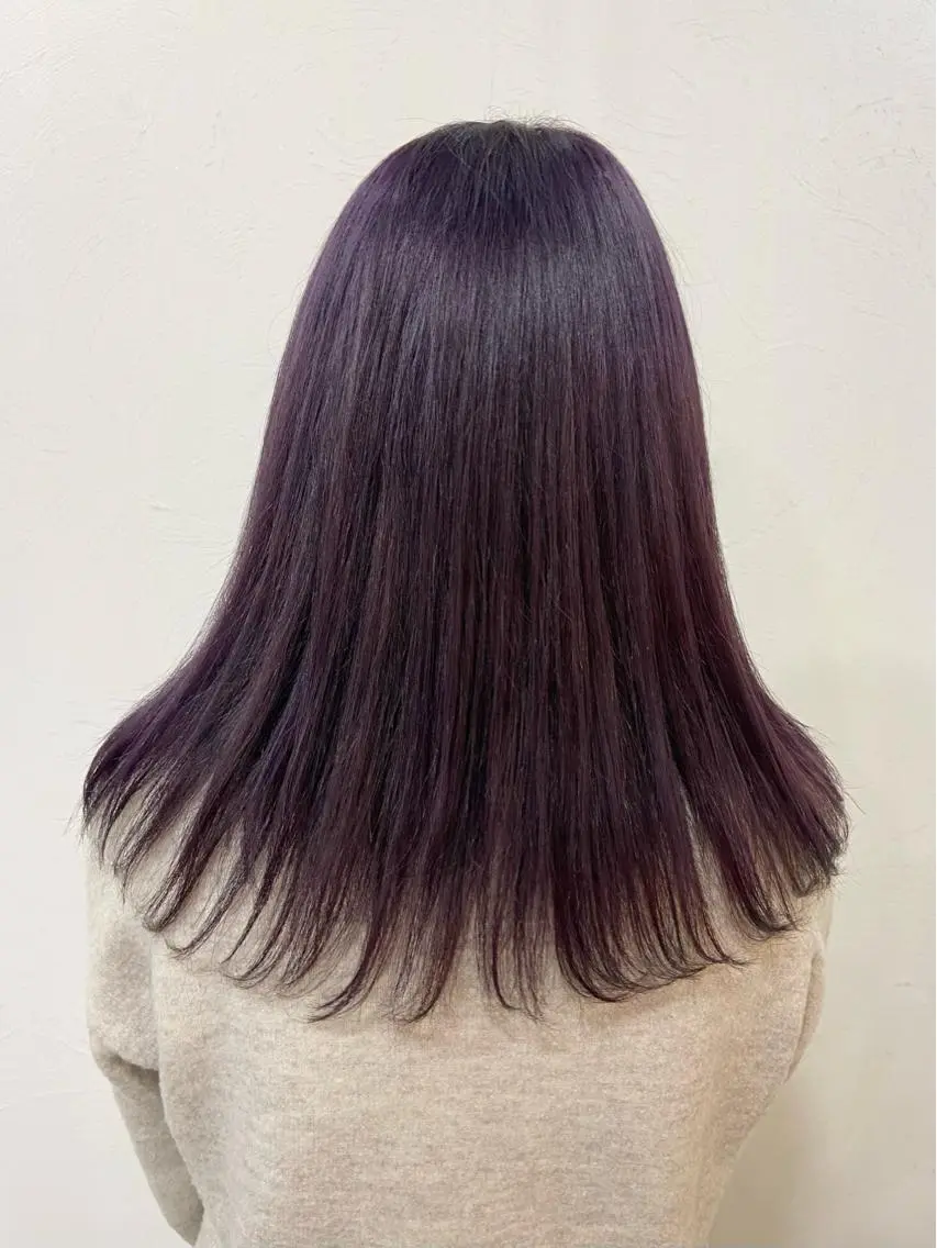 ロング パープルカラー 【今だけブリーチ 限定価格💕】すみのヘアスタイル