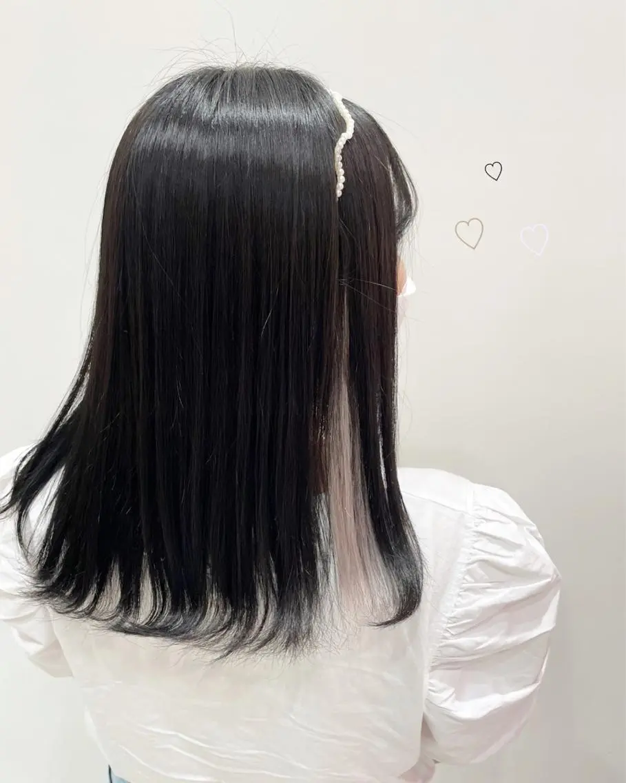 セミロング カラー シールエクステ エクステ 新宿駅近♡個室 ♡関口三都季🌜のヘアスタイル