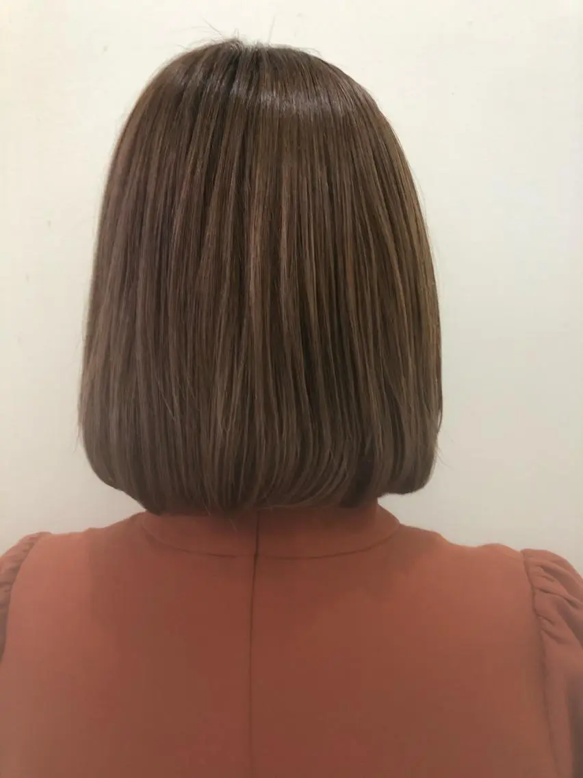 ミディアム カラー ベージュカラー ブリーチ 福村 拓也のヘアスタイル