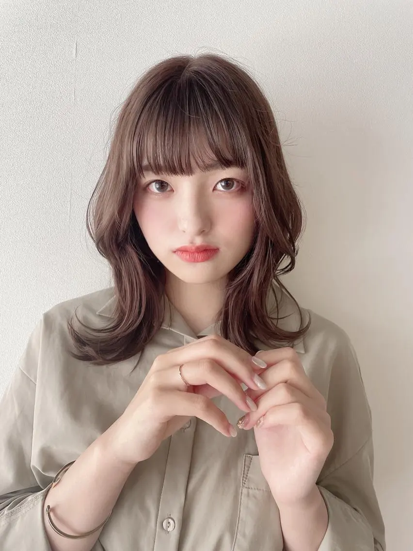 ミディアム カラー カット ヘアカラー なりたいが叶う ながしまじゅんきのヘアスタイル