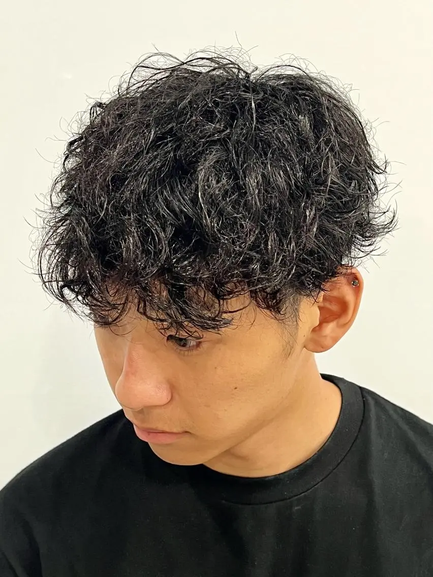 メンズ マッシュ メンズパーマ 🏁片倉 玲旺🏁のヘアスタイル