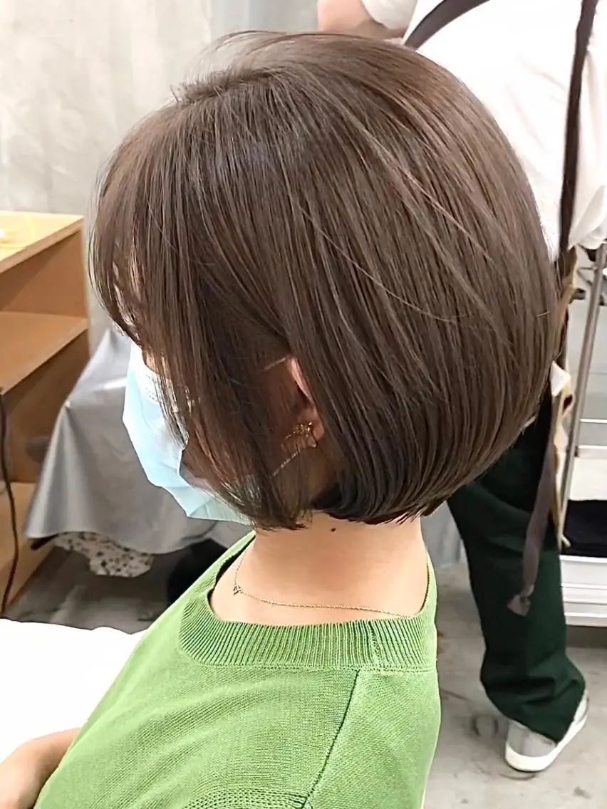 ショート カラー ショートボブ 丸みショート ハイトーンカラー ボブ ショートヘア ショート・ボブ 徳竹淳一のヘアスタイル