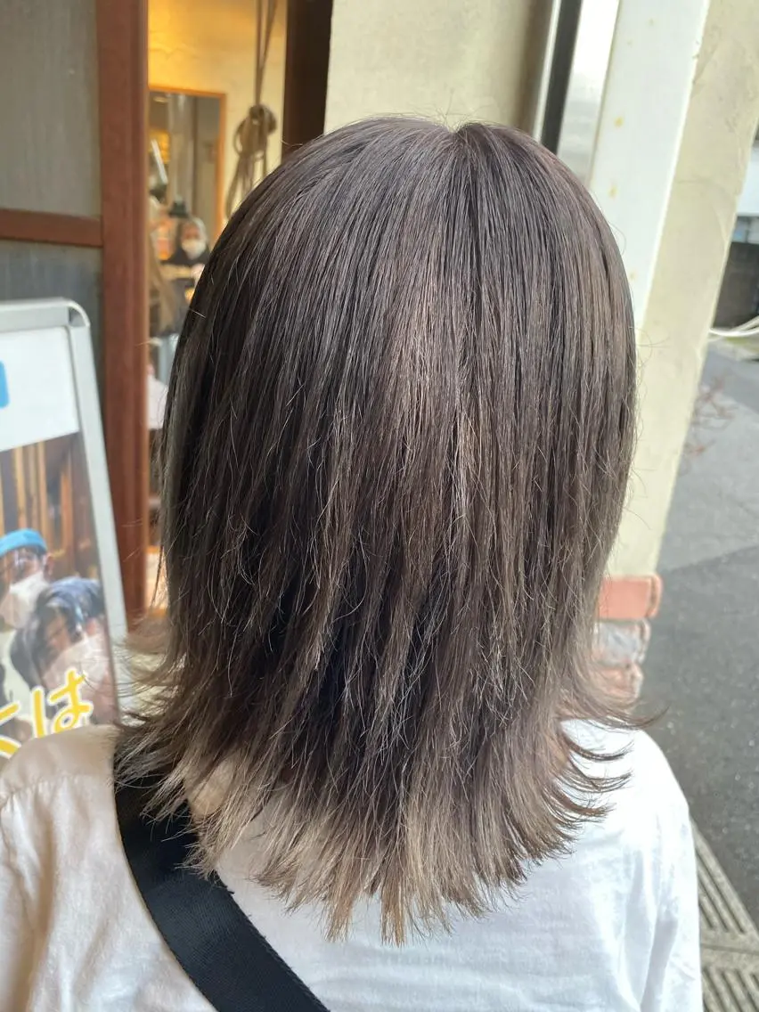 ミディアム カラー パーマ ヘアアレンジ メンズ キッズ ネイル マツエク・マツパ 🌈髪質改善・美髪矯 正・平野瀬乃🌈のヘアスタイル