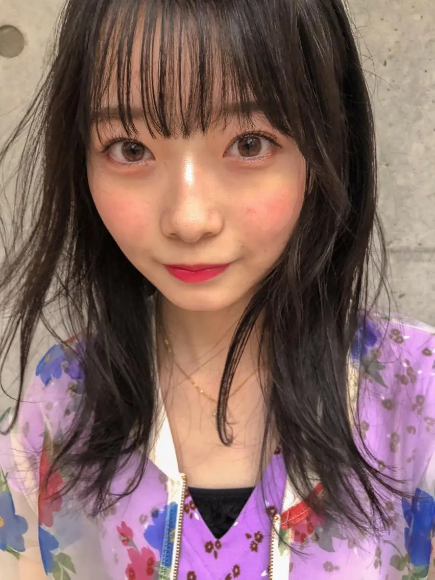 セミロング カット ヘアカラー トリートメント nessヤマサキ リュウタのヘアスタイル