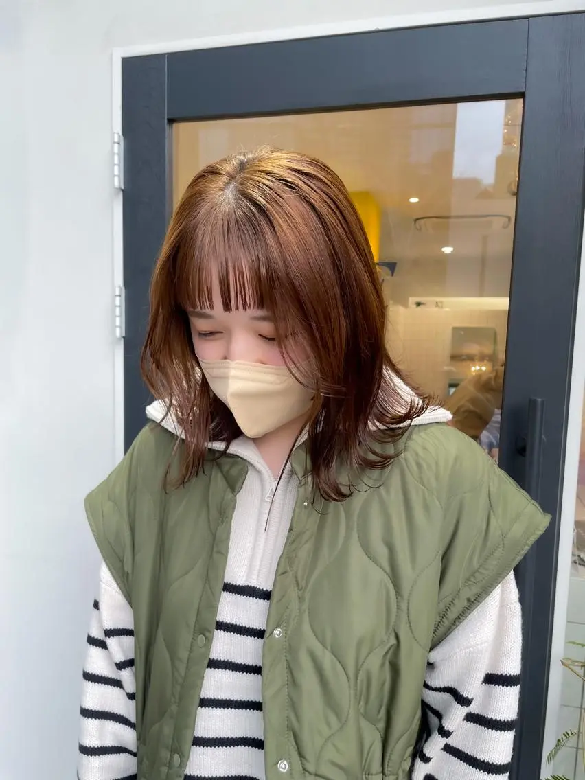ミディアム カラー ブラウンカラー Koto🌿 ブリーチなしカラーのヘアスタイル