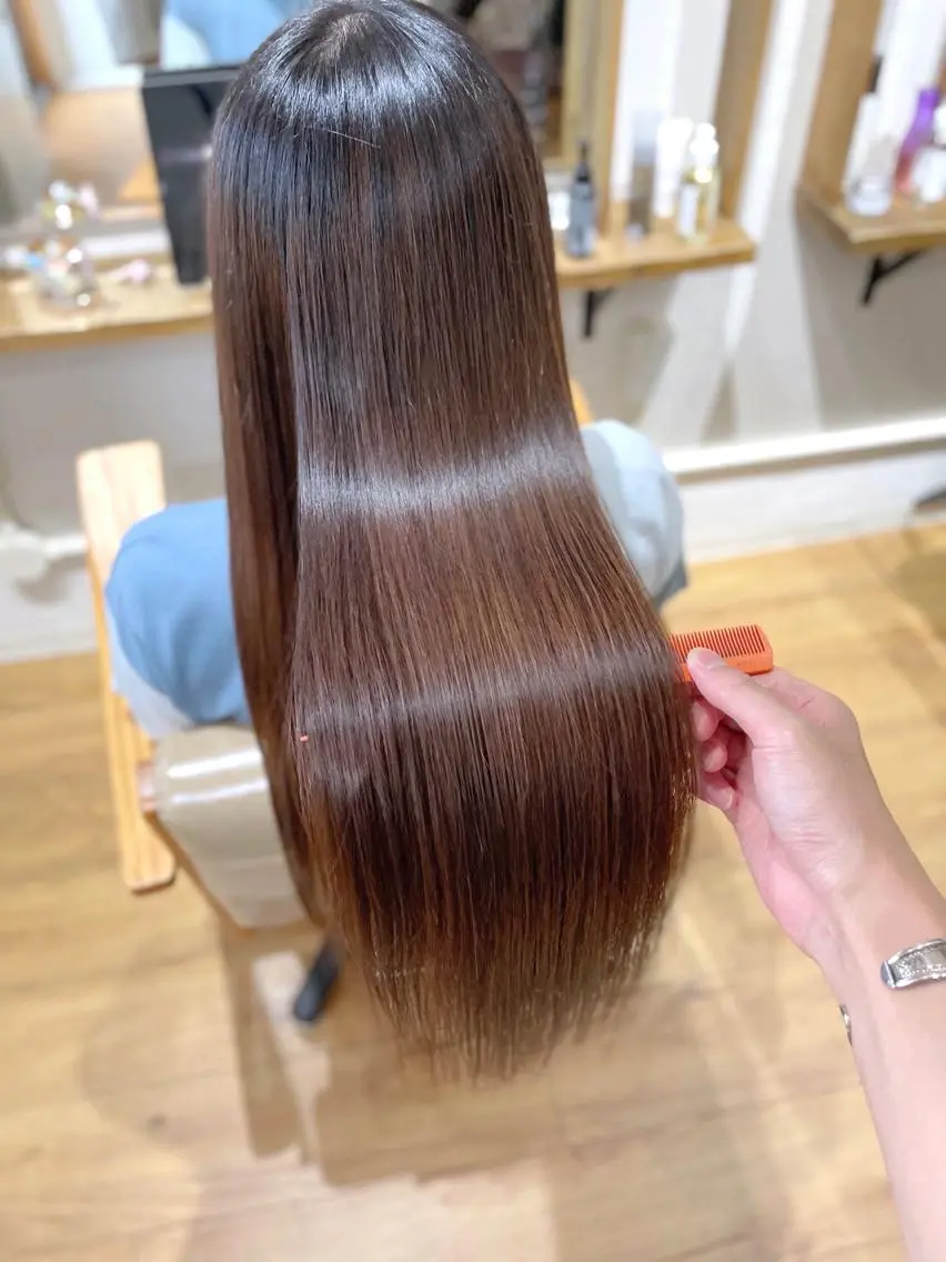 ロング くせ毛 髪質改善 縮毛矯正 酸性ストレート 美髪専門サロン kazuのヘアスタイル