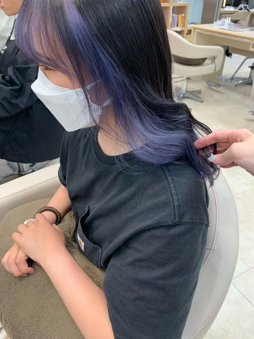 セミロング カラー カット ヘアカラー トリートメント 暖色/ブリーチカラー 🎀 M i k uのヘアスタイル