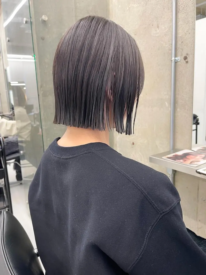 ミディアム カラー ボブ カット ヘアカラー トリートメント ✨縮毛矯正/ボブ✨ 佐藤 さくらのヘアスタイル