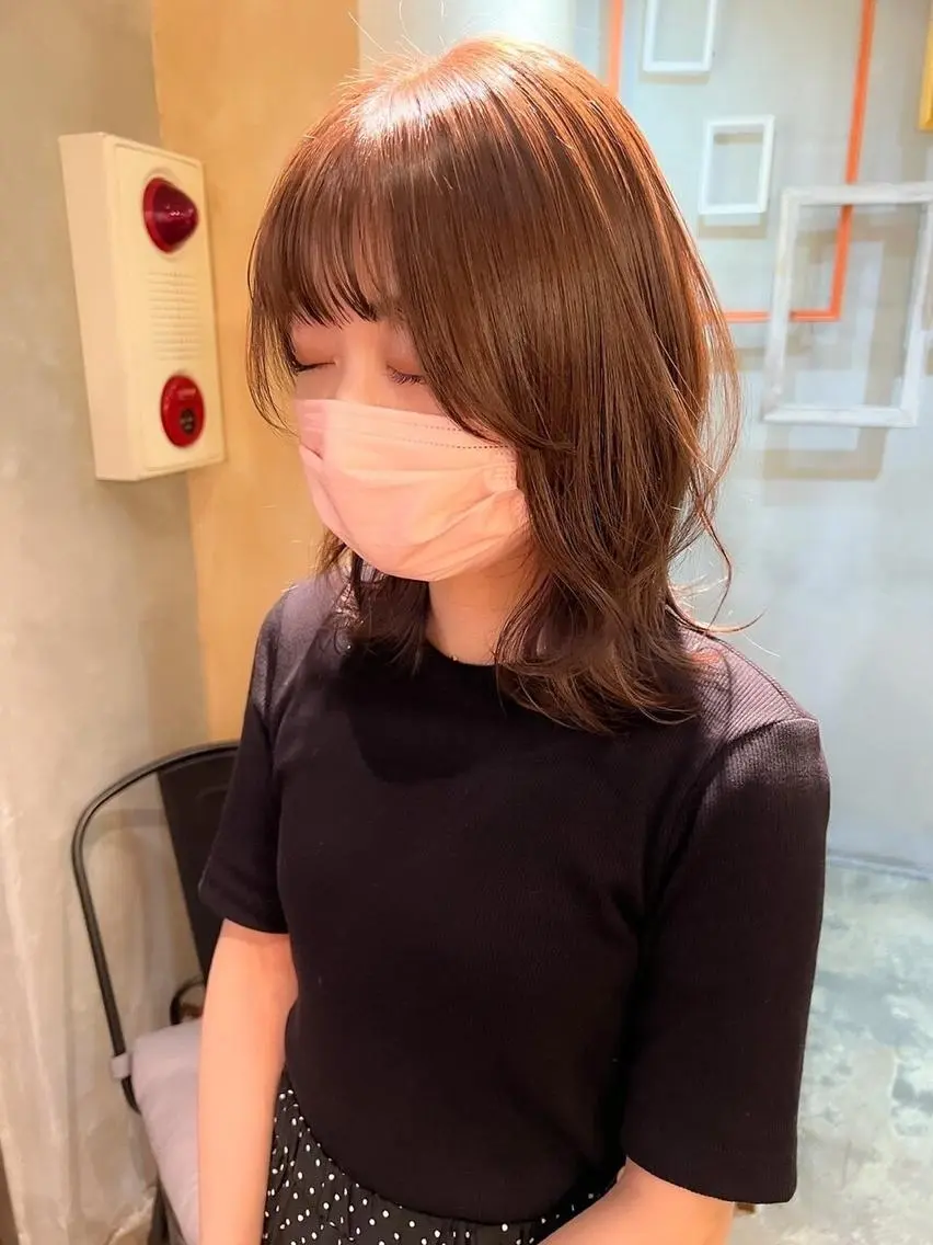 ミディアム カラー ブリーチ ハイライトカラー ハイトーンカラー インナーカラー ボブ 立川✨ブリーチ・ ケアブリーチ✨のヘアスタイル