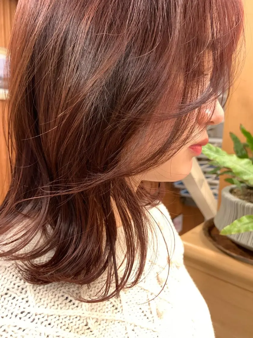ミディアム カラー アオキ サキ💫のヘアスタイル