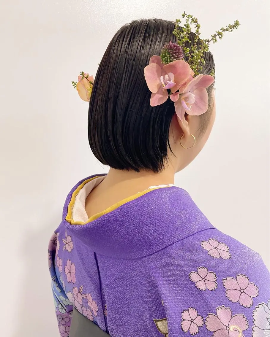 ミディアム カラー ヘアアレンジ 💖美髪矯正💖 辻未侑のヘアスタイル