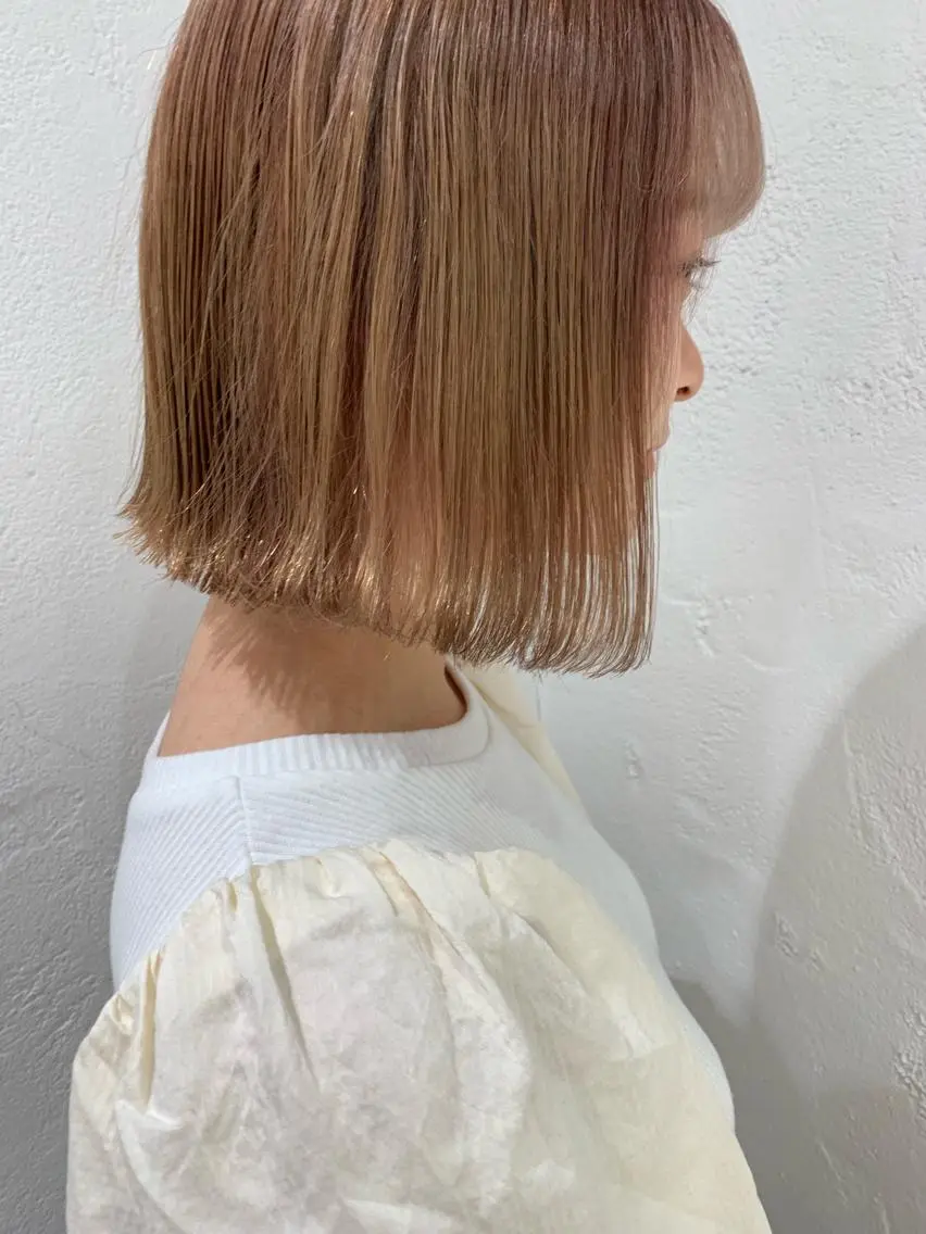 ミディアム カラー ヘアアレンジ 🫧透明感カラー/ ボブ/小笠原汐海🪽のヘアスタイル