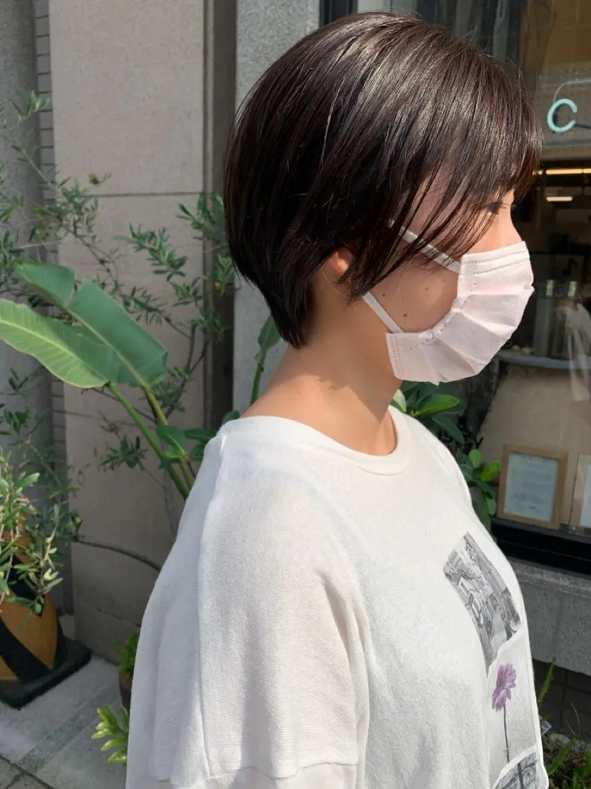ショート カット ヘアカラー トリートメント 艶髪color💎髪 質改善ストレート大吉のヘアスタイル