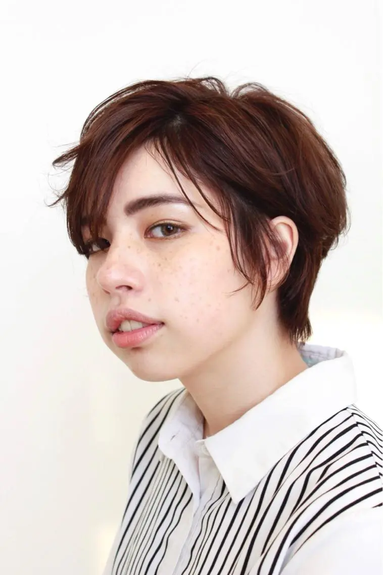 ショート ショートヘア カット ヘアカラー トリートメント 門田 恭弥のヘアスタイル