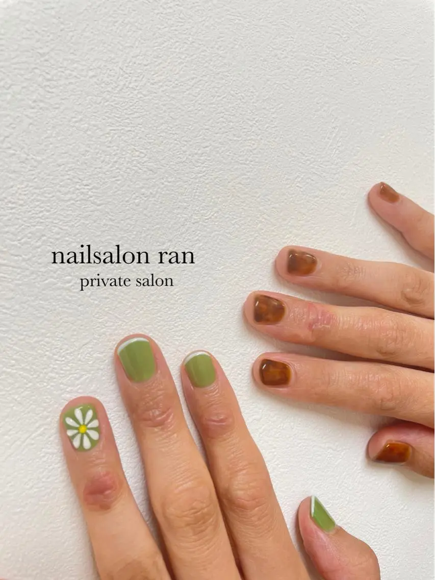 ネイル べっ甲ネイル nailsalon ranのネイルデザイン