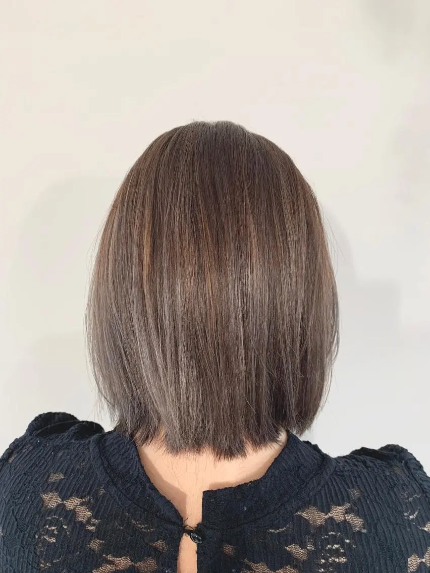 ミディアム カラー パーマ ヘアアレンジ 加藤 綾華のヘアスタイル