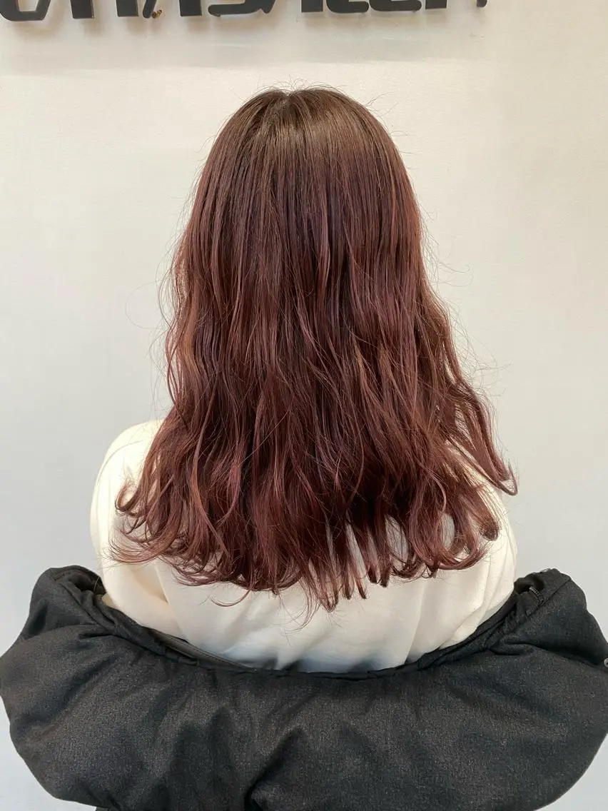 セミロング カラー ラベンダーカラー ピンクカラー ピンクラベンダー 東條 克義のヘアスタイル