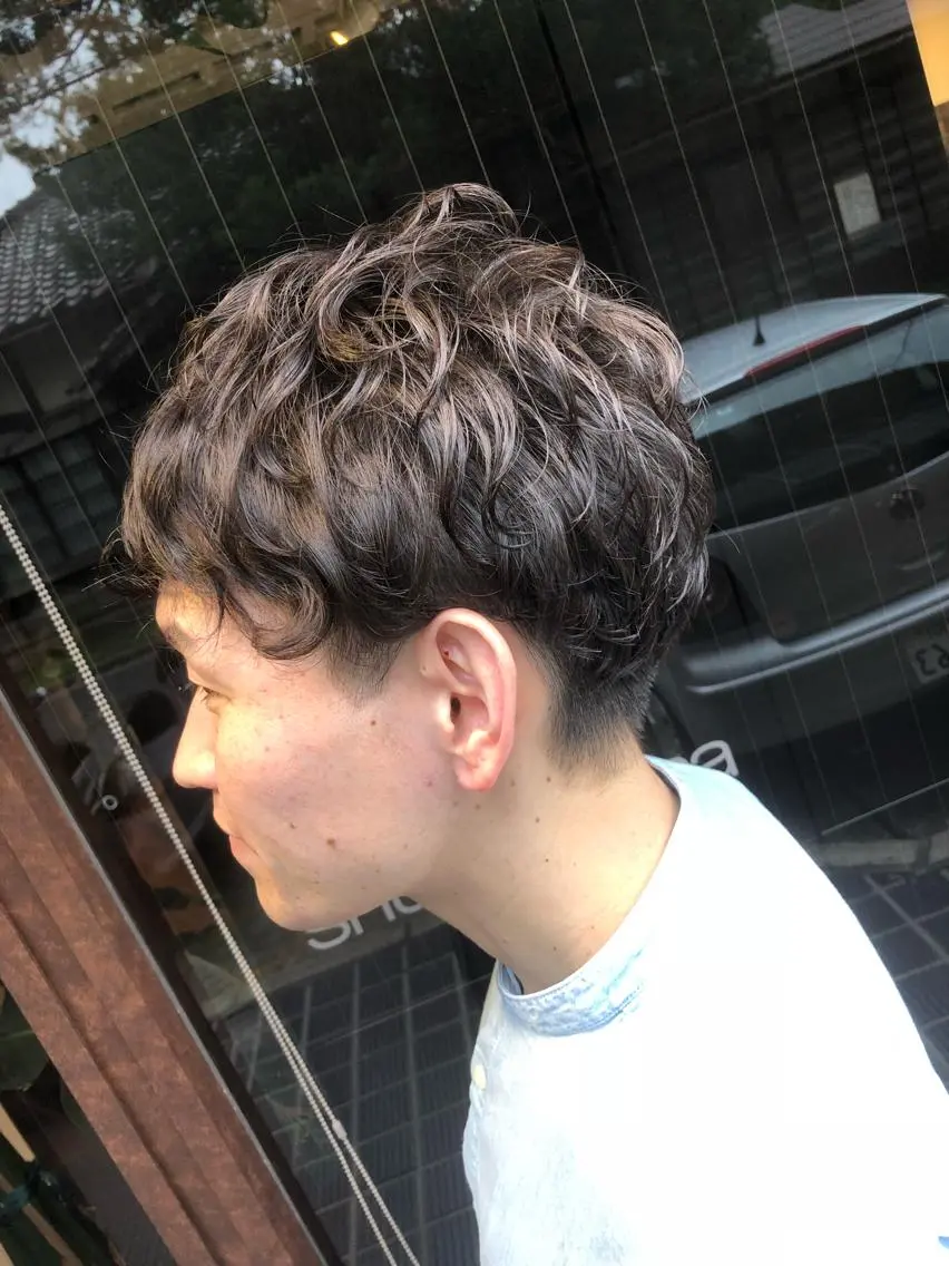 ショート パーマ メンズ コレットヘアー 田中アヤノのヘアスタイル
