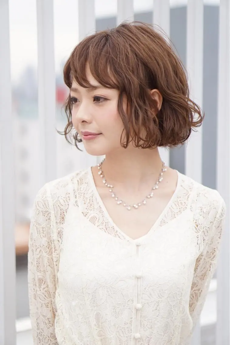 ショート カラー パーマ カット パーマ ディレクター ノナカのヘアスタイル