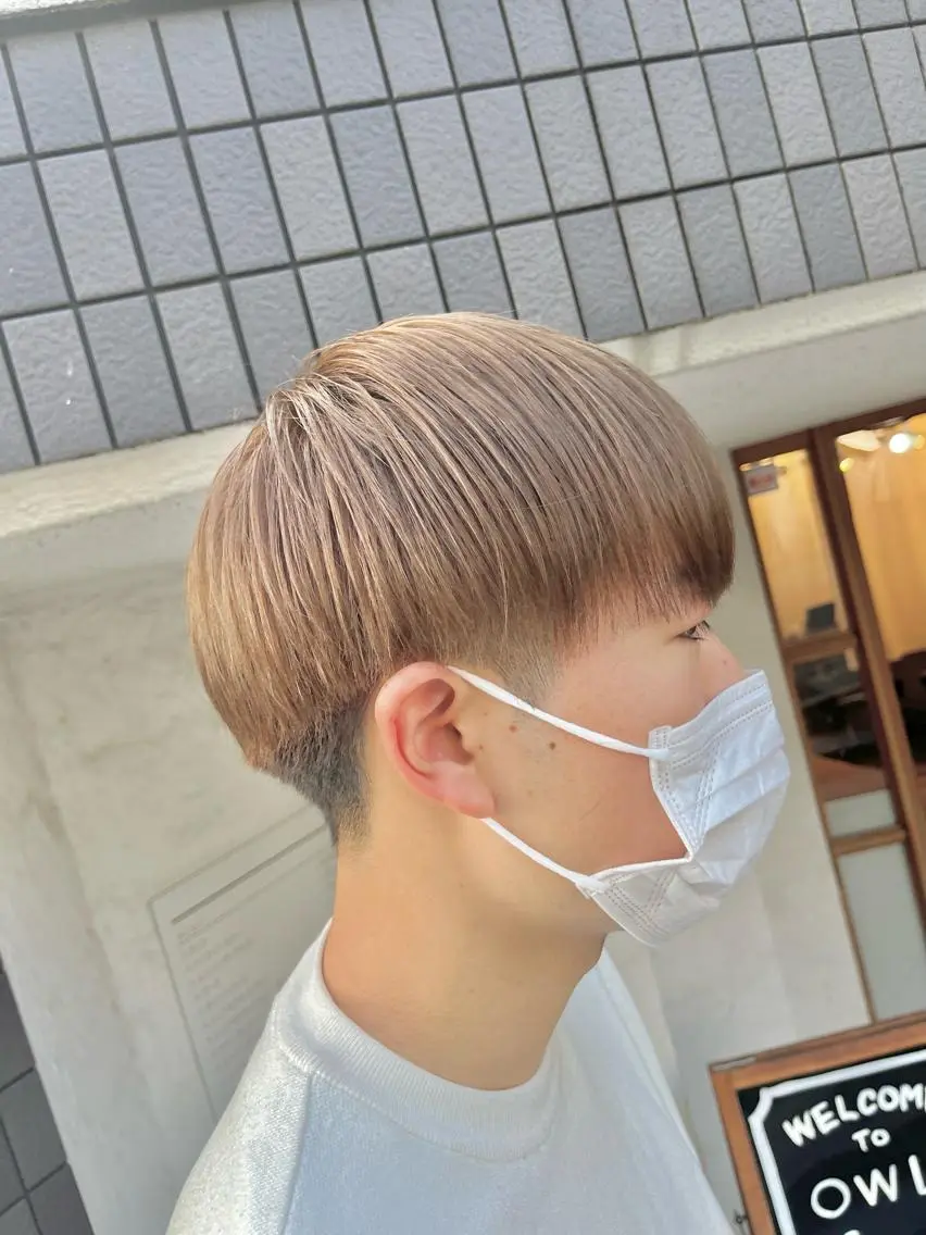 カラー メンズ メンズブリーチ ブリーチ ブリーチなしカラー カット ヘアカラー 透明感カラー/ ブリーチ無し/RYOのヘアスタイル