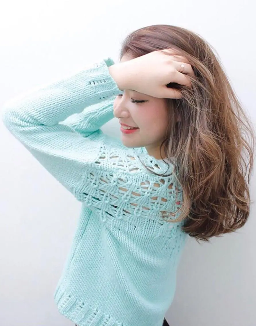 セミロング カラー ブリーチカラー 美髪矯正takaraのヘアスタイル