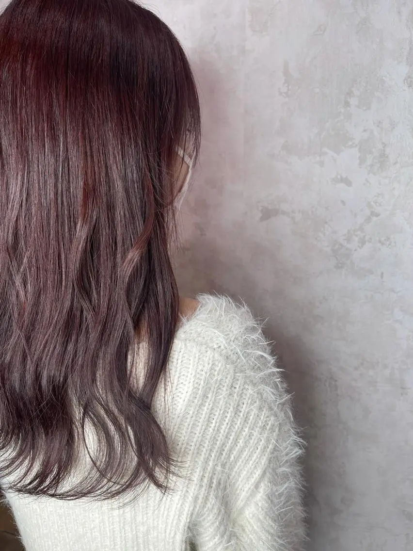 ロング ヘアカラー かめい りなのヘアスタイル