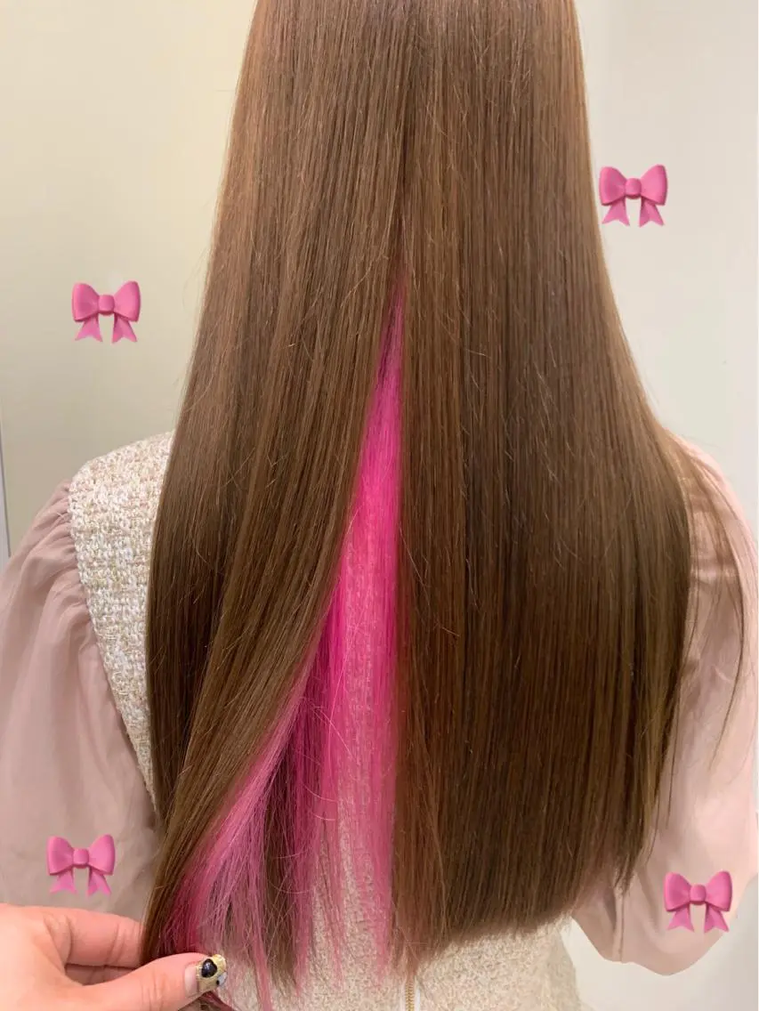 セミロング カラー インナーカラー 新宿駅近♡個室 ♡関口三都季🌜のヘアスタイル