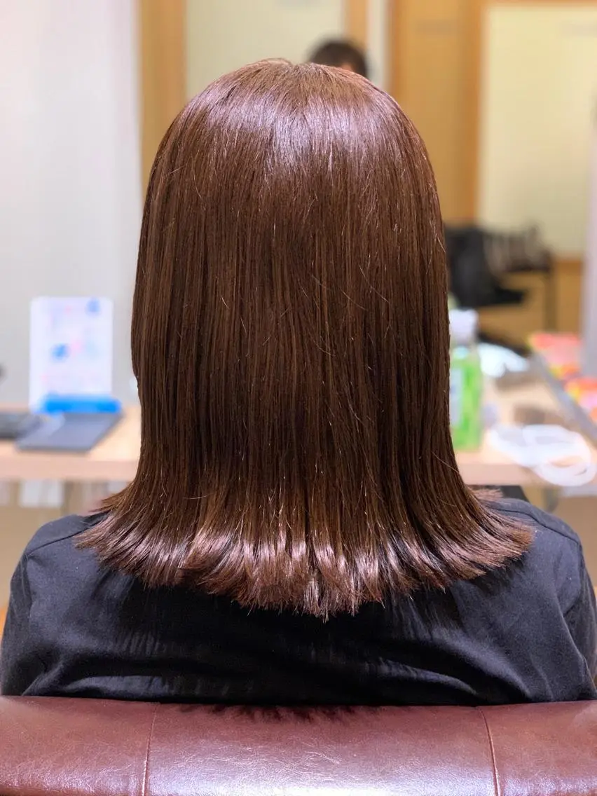 セミロング カラー 北川 拓也のヘアスタイル