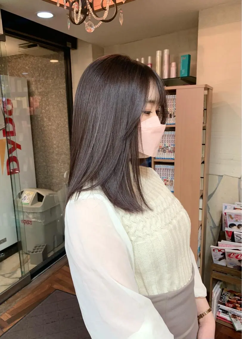 ミディアム カラー ベージュカラー ラベンダーカラー ラベンダーベージュ カット ヘアカラー トリートメント 矢野 晃平のヘアスタイル