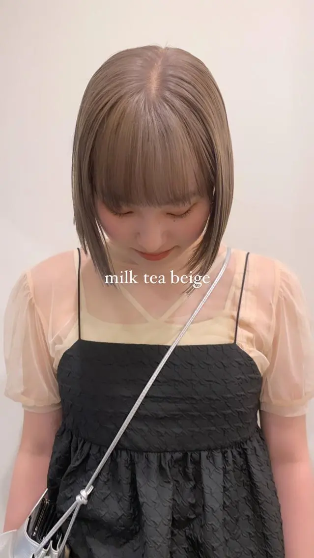 ショート カラー メンズ メンズハイトーン ハイトーンカラー ボブ ヘアカラー 落合希 Olivebeigeのヘアスタイル