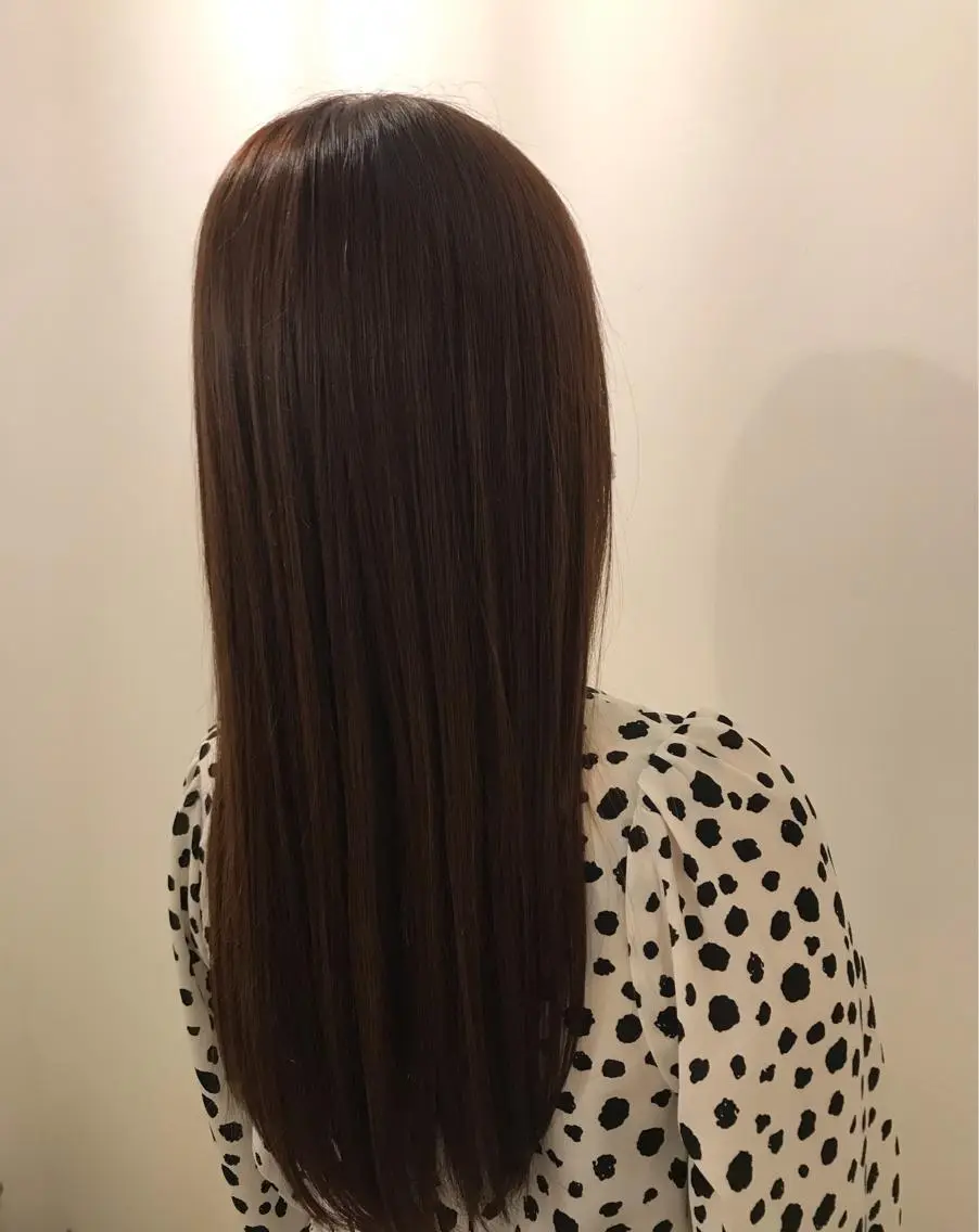 ロング カラー ブラウンカラー ダークブラウン i sのヘアスタイル