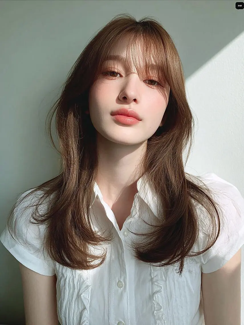 セミロング ヘアカラー トリートメント TELA HAIR 守谷のヘアスタイル