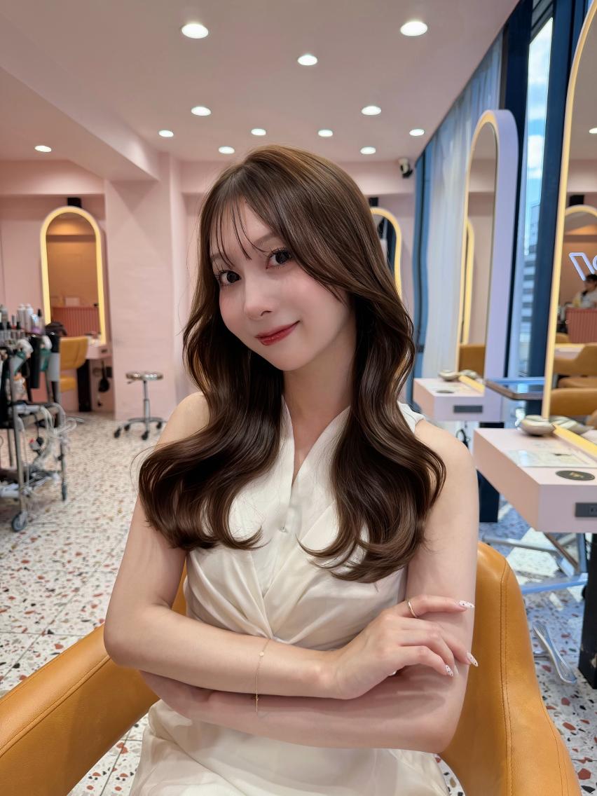 ロング カラー ベージュカラー ブラウンカラー チョコレートブラウン 透明感カラー ココアブラウン ヘアカラー トリートメント 透明感/渋谷 KEITOのヘアスタイル